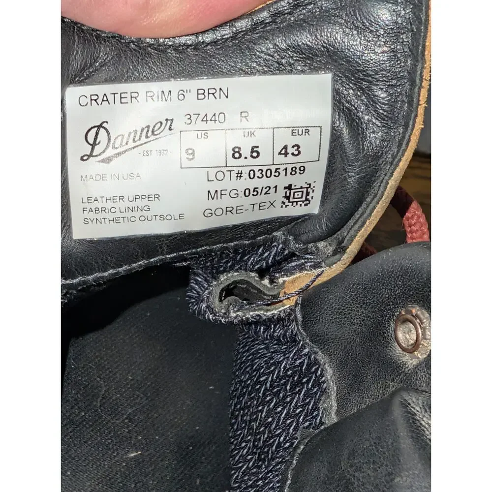 DANNER Boots Mens 9 Crater Rim 37440 6